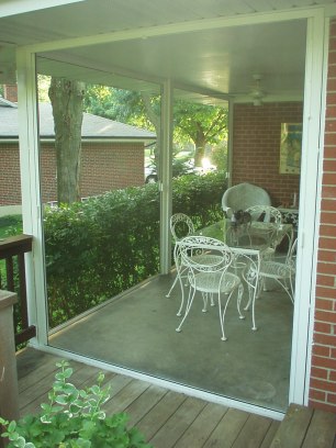 Patio Screen with Retractable Screen on Both Sides